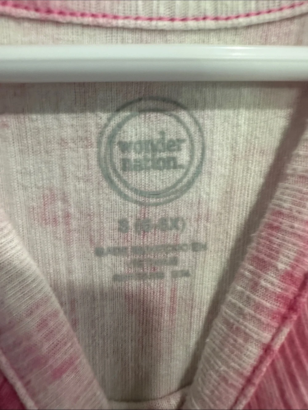 NWOT Wonder Nation Girls Pink Tie Dye Ribbed Tank Top Size 6-6X
